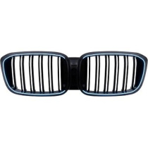 BMW X3 G01 / iX3 G08 2018-2021 (Med Kamera) Dubbelribbad Blanksvart LED-Belysning Sportgrill / Njurar DIEDERICHS